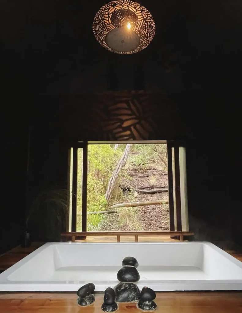 private bathing peninsula hot springs